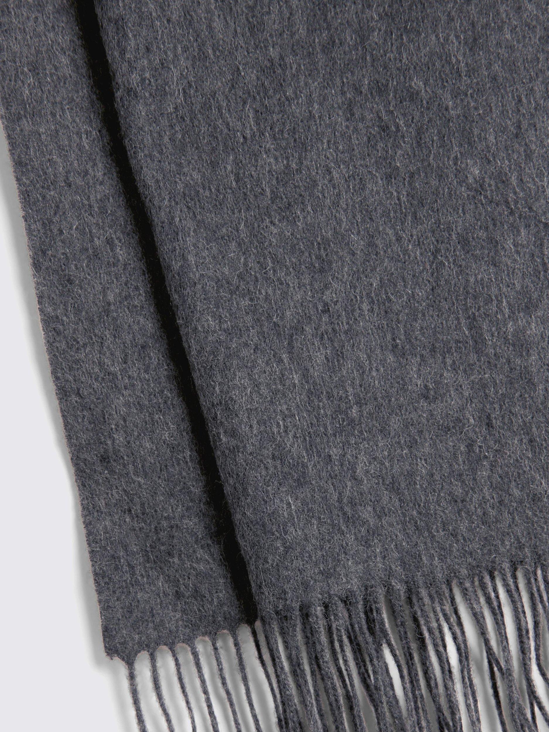 Product image 2 of 2, which shows Moss Wool Cashmere Blend Scarf, Charcoal