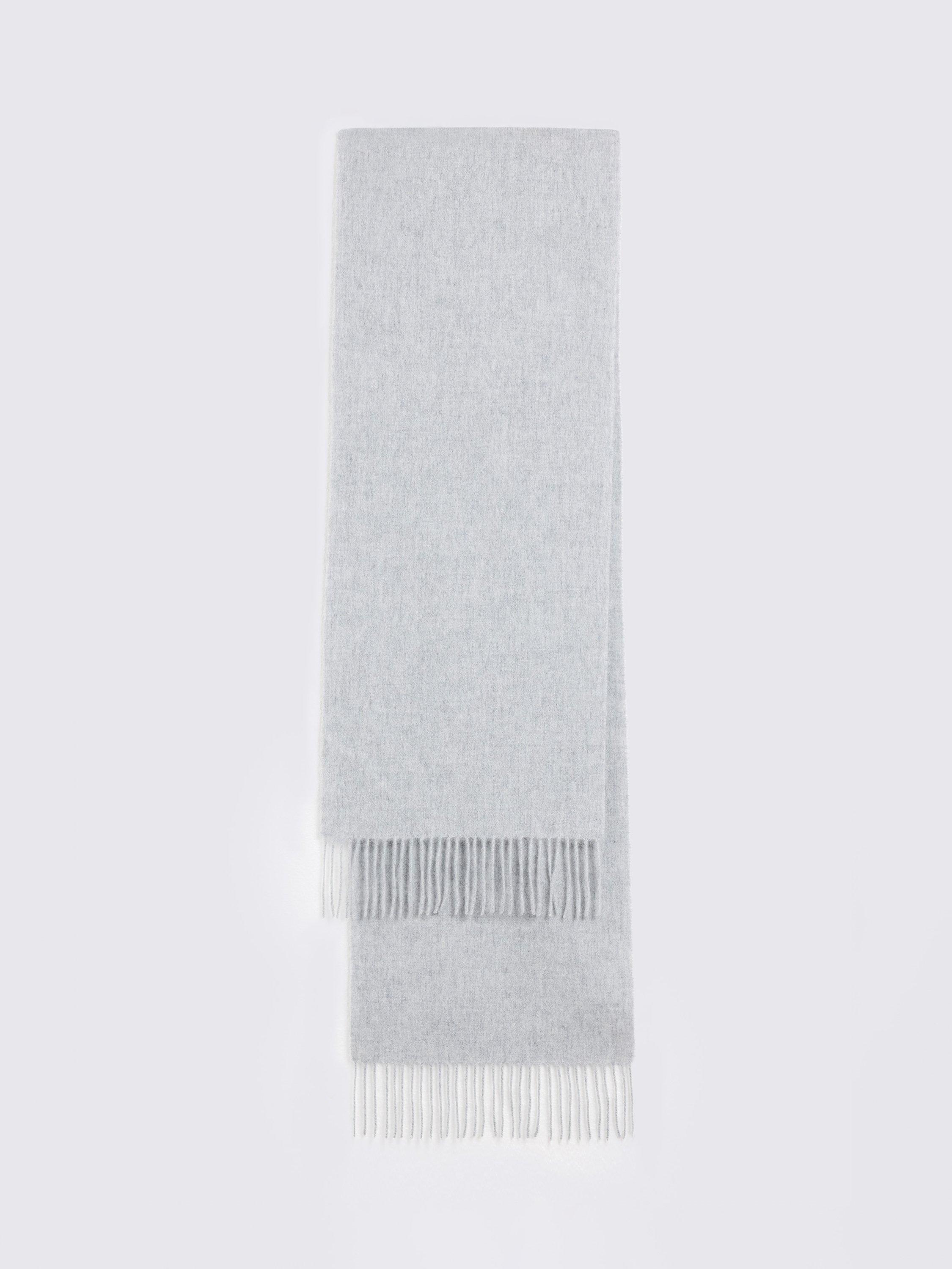 Product image 1 of 2, which shows Moss Wool Cashmere Blend Scarf, Light Grey