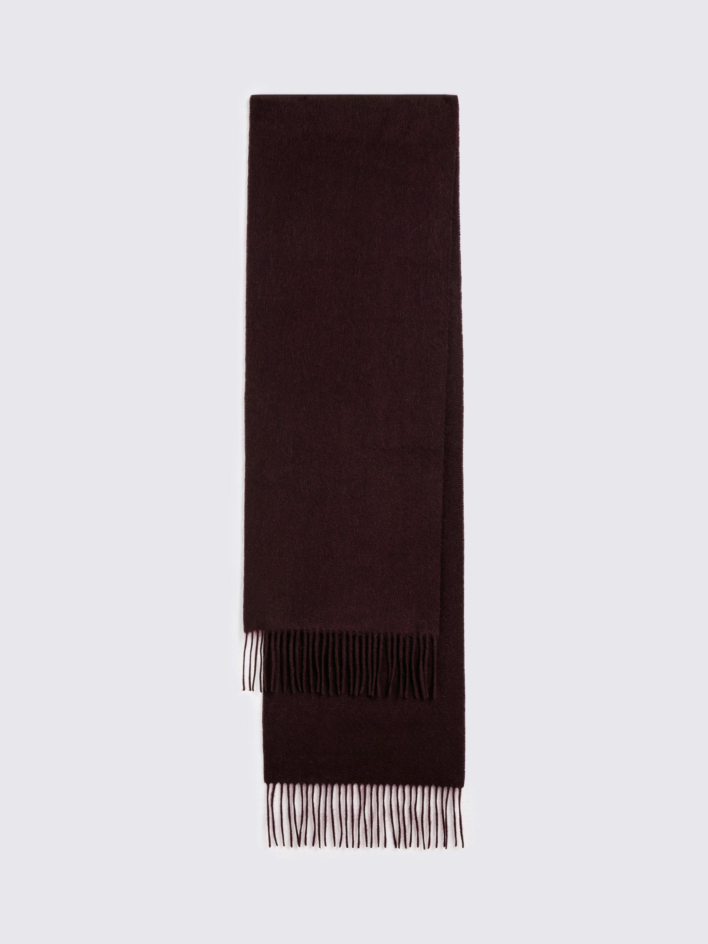 Product image 1 of 2, which shows Moss Wool Cashmere Blend Scarf, Burgundy