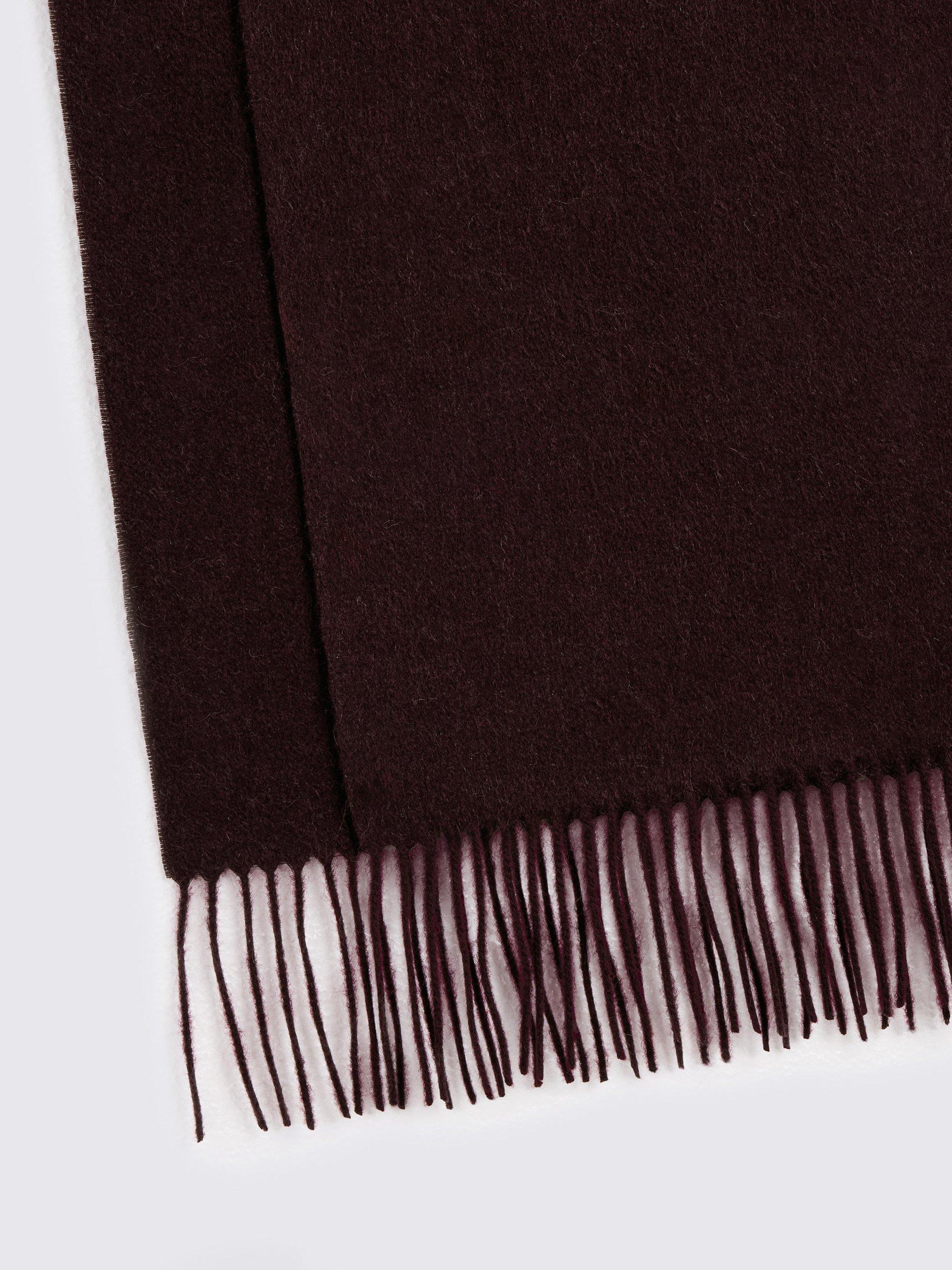 Product image 2 of 2, which shows Moss Wool Cashmere Blend Scarf, Burgundy
