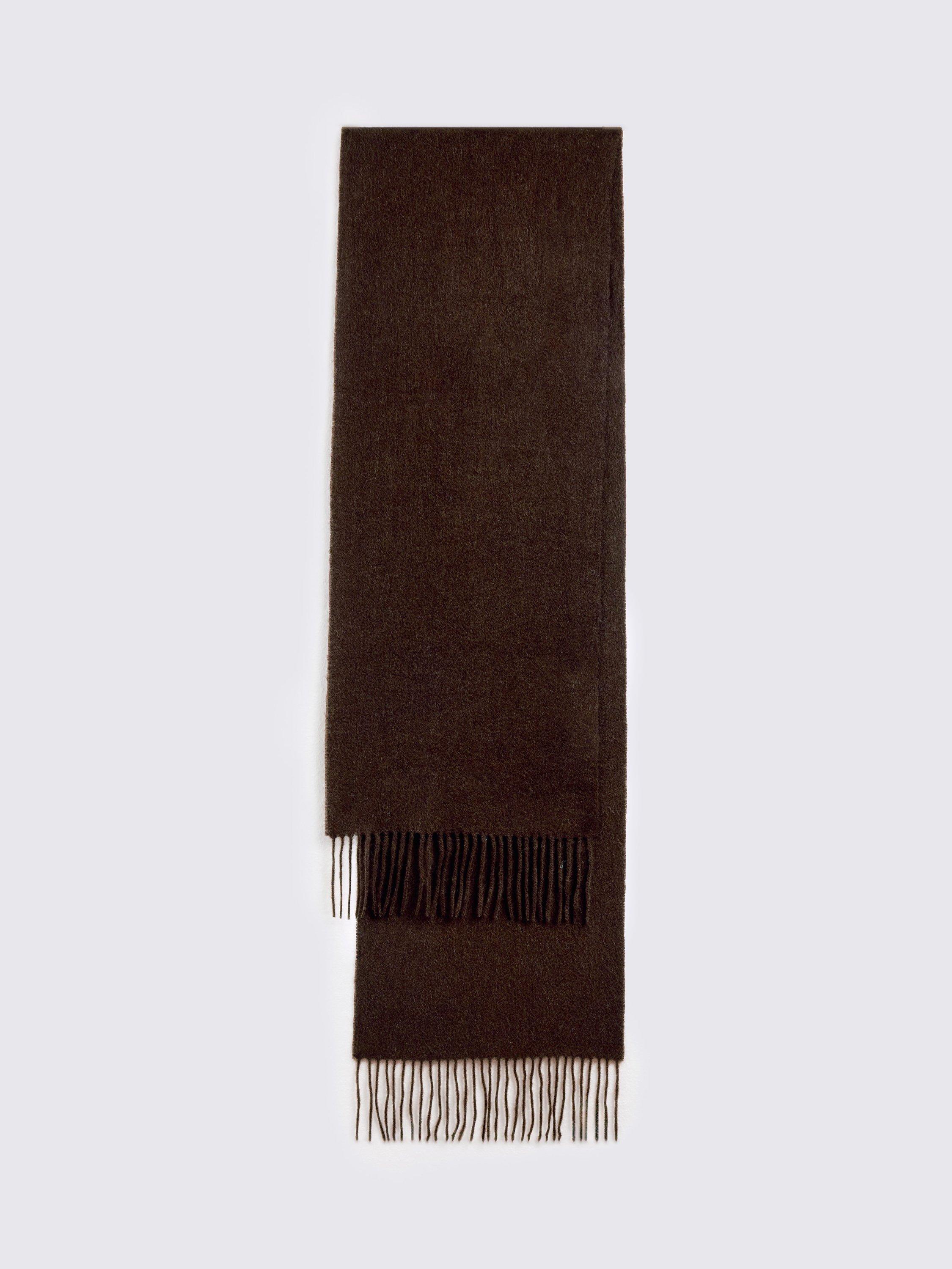 Product image 1 of 2, which shows Moss Wool Cashmere Blend Scarf, Brown