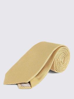 Moss Textured Weave Tie, Ochre