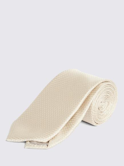 Moss Textured Tie, Champagne