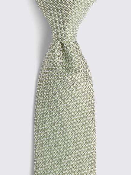 Moss Textured Tie - view 2, Sage