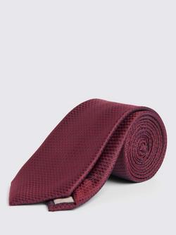 Moss Textured Weave Tie, Berry