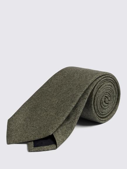 Moss Bottinelli Silk Semi-Plain Tie, Sage