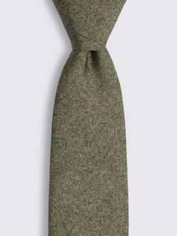 Moss Bottinelli Silk Semi-Plain Tie - view 2, Sage
