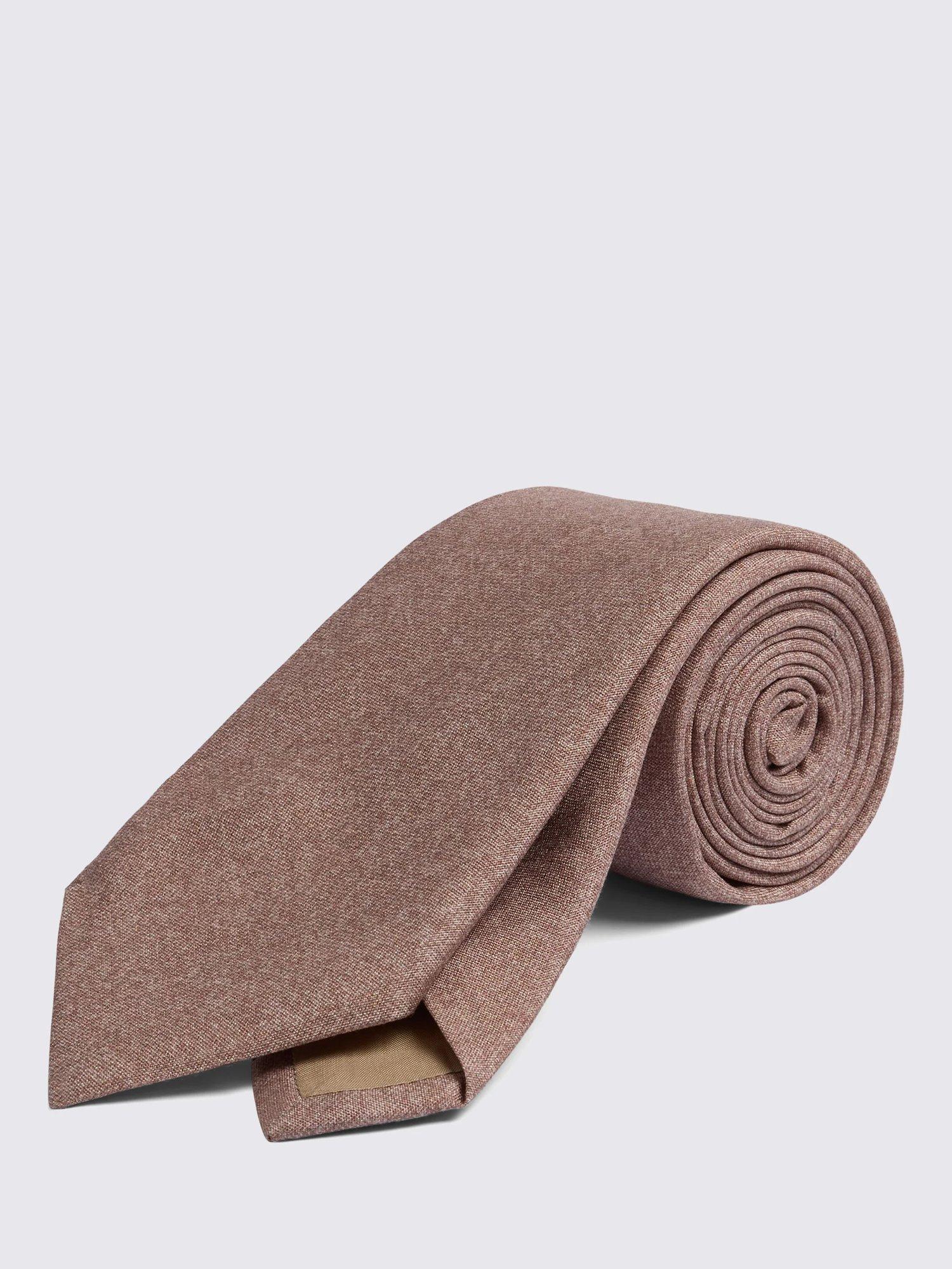 Product image 1 of 2, which shows Moss Bottinelli Silk Semi-Plain Tie, Pink, One Size