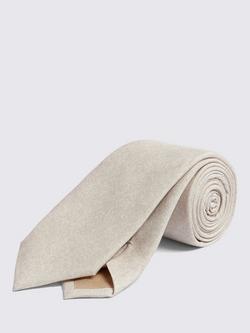 Moss Bottinelli Silk Semi-Plain Tie, Neutral