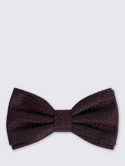Moss Silk Grenadine Bow Tie, Black
