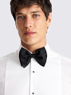 Moss Floral Lurex Bow Tie, Black - view 2, Black