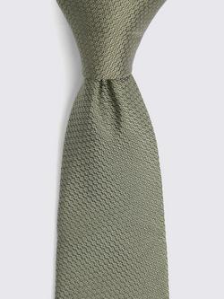 Moss Silk Tie - view 2, Green