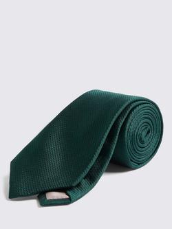 Moss Silk Semi Plain Tie, Emerald