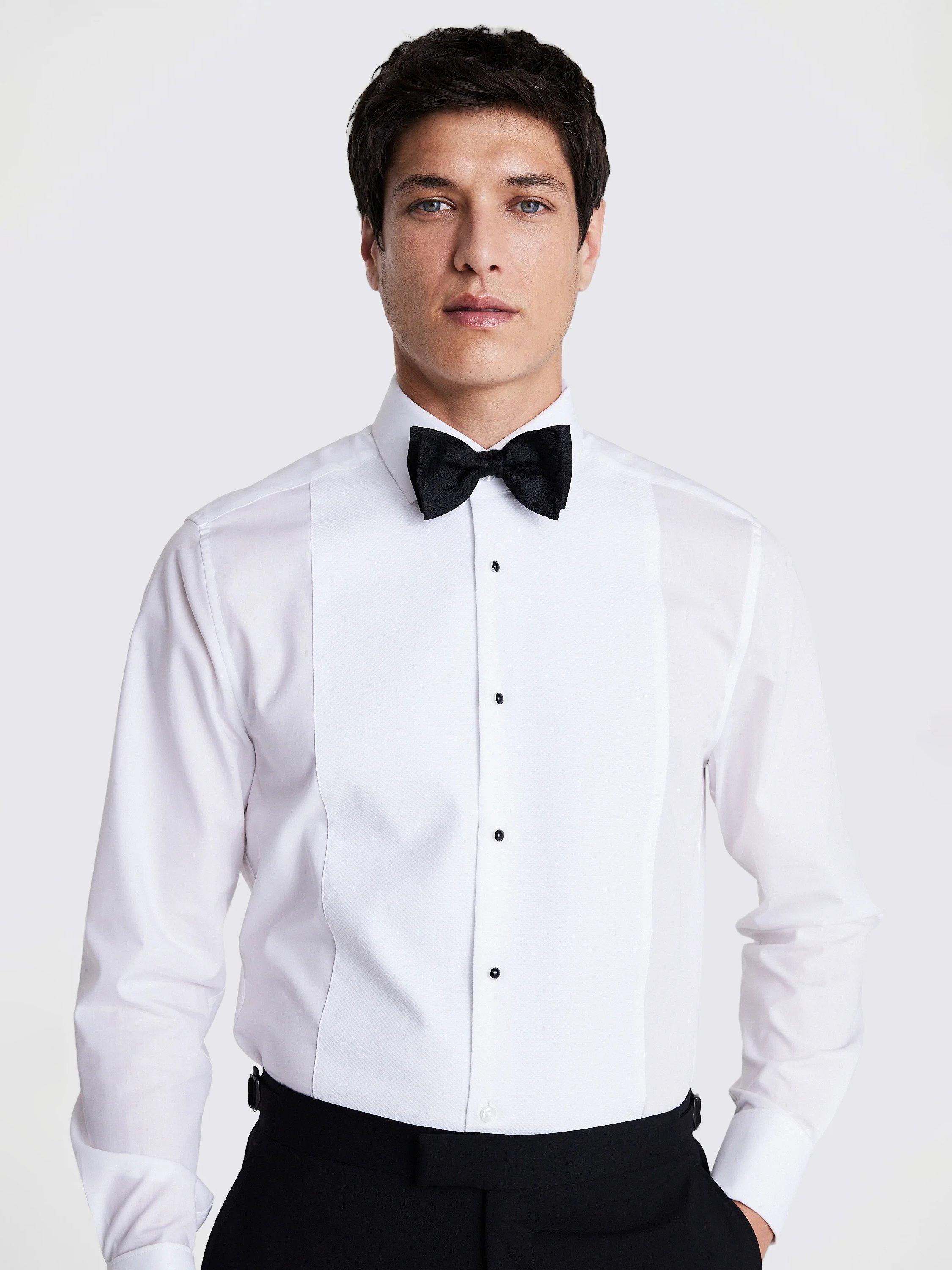 Product image 2 of 2, which shows Moss Paisley Silk Bow Tie, Black, One Size