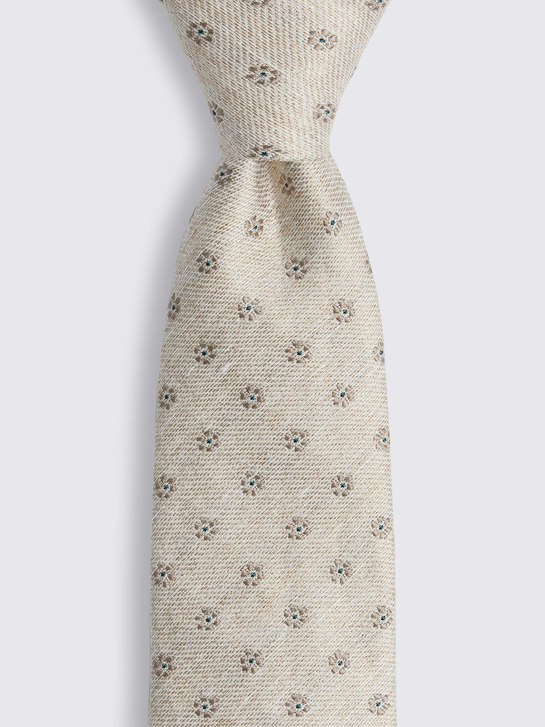 Product image 2 of 2, which shows Moss Silk Blend Ditsy Floral Tie, One Size, One Size