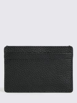 Moss Leather Card Holder, Black - view 2, Black