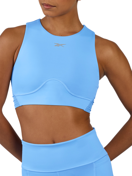 Reebok Women's Contour Crop Top, Peri Blue, Peri Blue