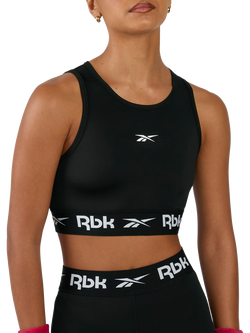 Reebok ID Training Cut-out Sports Bra, Black, Black