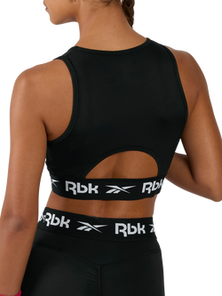 Reebok ID Training Cut-out Sports Bra, Black - view 2, Black