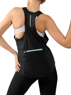 Reebok Lux Running Tank Top, Black - view 2, Black