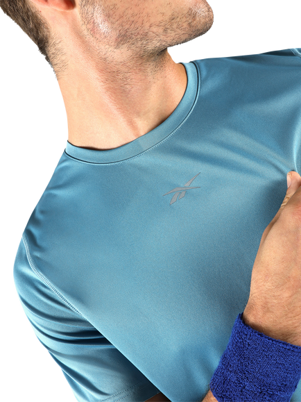 Reebok ID Running T-Shirt, Warped Blue - view 2, Warped Blue