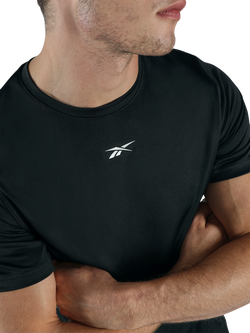 Reebok Men's ID Run T-Shirt, Black - view 2, Black