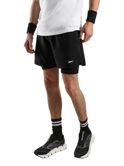 Reebok Athlete 2-in-1 Training Shorts, Black, Black