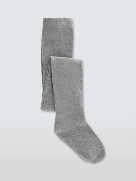 John Lewis Kids' Cotton Rich Tights, Pack of 3, Grey, Grey