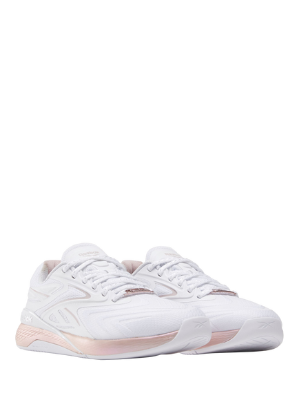 Reebok Women's Nano X5 Edge Trainers, White/ Mauve - view 2, White/ Mauve