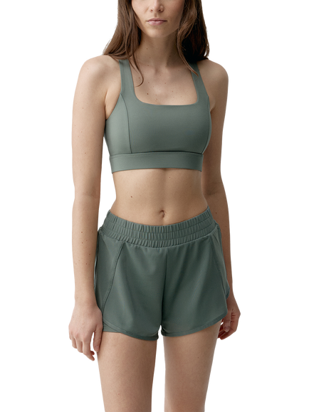 Born Living Yoga Padma 2.0 Sports Bra, Tea, Tea