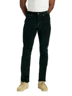 SPOKE Cord Fives Slim Fit Chinos, Dark Forest Cord