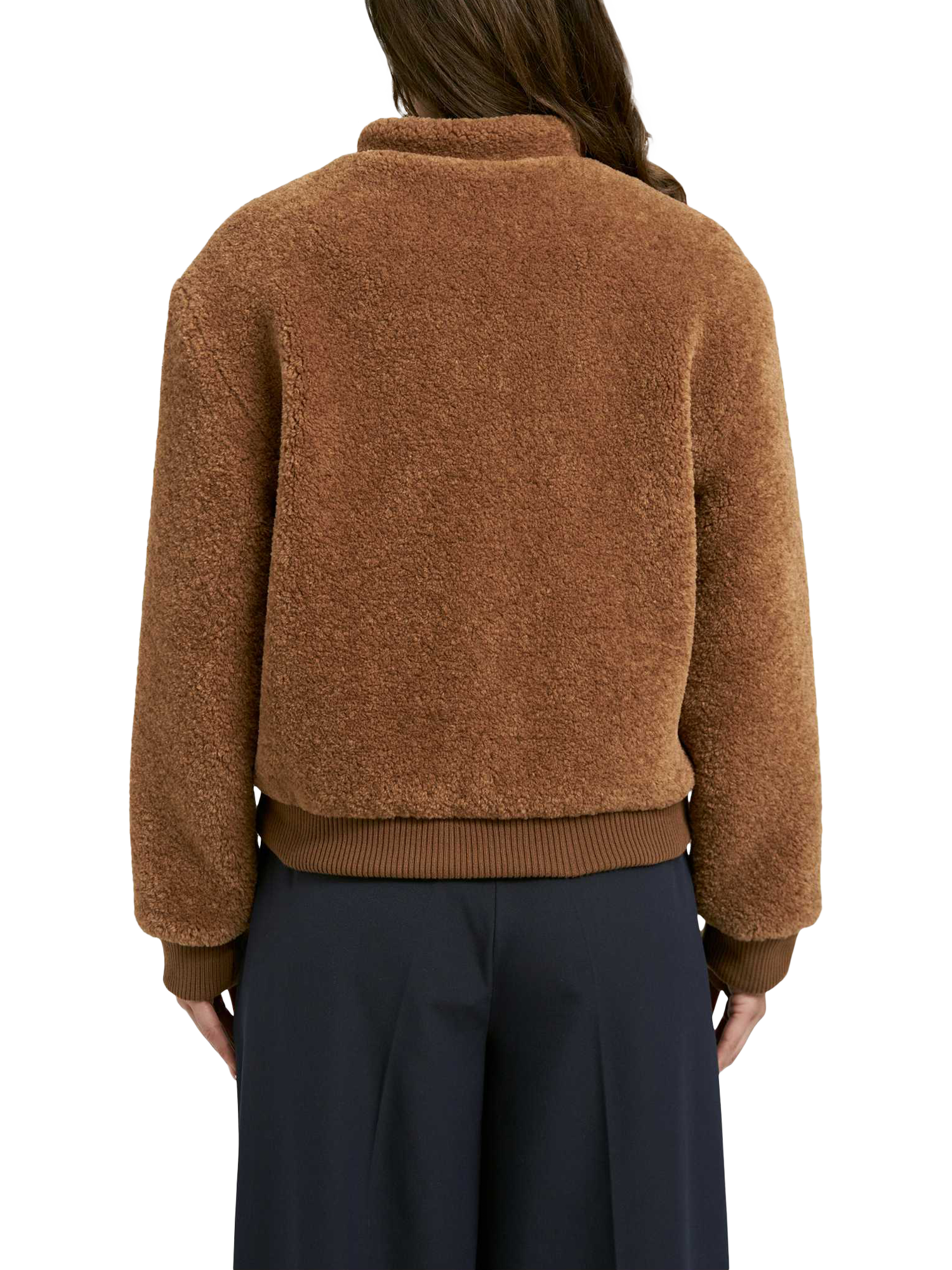 Product image 2 of 5, which shows Smith & Soul Teddy Bomber Jacket, Caramel, XS