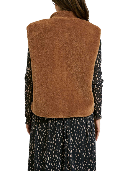 Smith & Soul Teddy Gilet, Caramel - view 2, Caramel