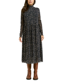 Smith & Soul Polka Dot Mesh Midi Dress, Marine Print, Marine Print
