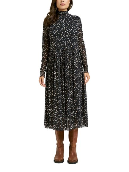 Smith & Soul Polka Dot Mesh Midi Dress, Marine Print, Marine Print