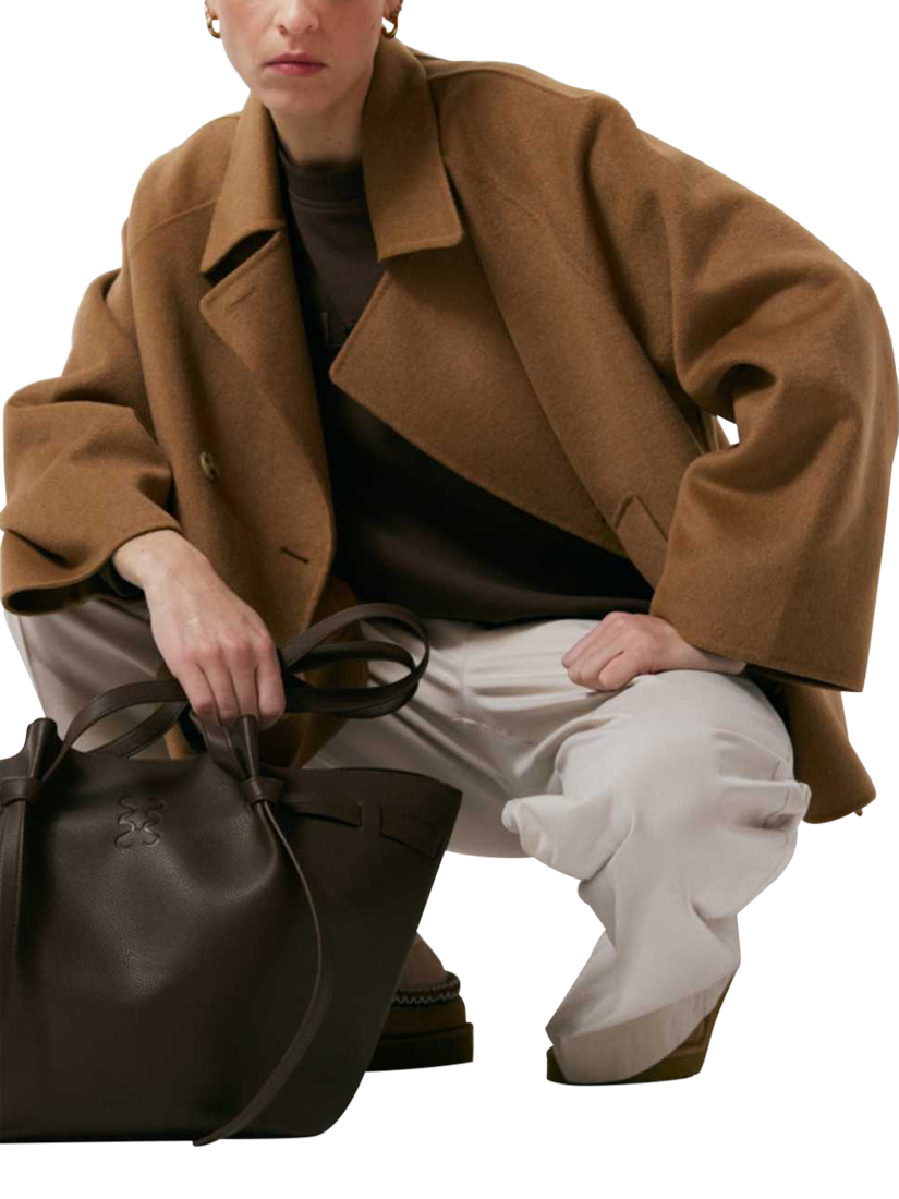 Product image 6 of 6, which shows Smith & Soul Double Breasted Wool Blend Jacket, Caramel, XS