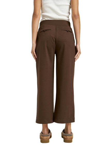 Smith & Soul Jersey Wide Leg Culottes, Dark Brown - view 2, Dark Brown