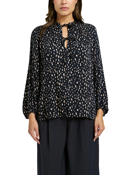 Smith & Soul Polka Dot Long Sleeve Top, Marine, Marine