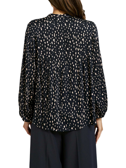 Smith & Soul Polka Dot Long Sleeve Top, Marine - view 2, Marine
