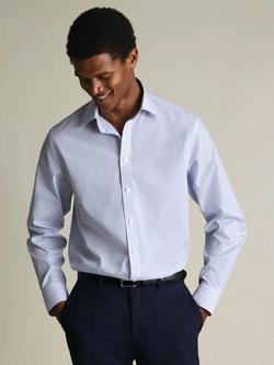 Charles Tyrwhitt Non Iron Check Poplin Cotton Slim Fit Shirt, Blue/Red Check, Blue/Red Check