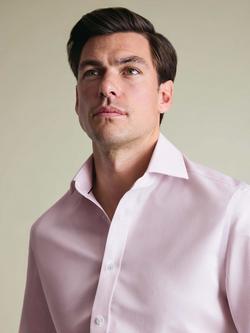 Charles Tyrwhitt Non Iron Cotton Stretch Weave Slim Fit Shirt - view 2, Dusty Pink