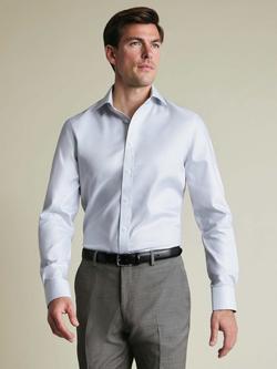 Charles Tyrwhitt Non Iron Cotton Stretch Weave Slim Fit Shirt, Light Grey