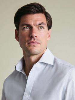 Charles Tyrwhitt Non Iron Cotton Stretch Weave Slim Fit Shirt - view 2, Light Grey