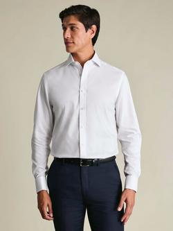 Charles Tyrwhitt Non Iron Cotton Stretch Weave Slim Fit Shirt, White