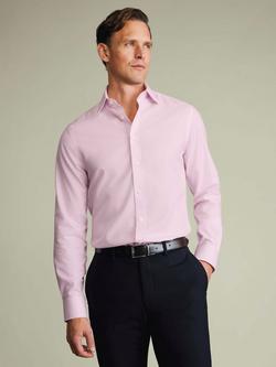 Charles Tyrwhitt Non-Iron Cotton Twill Weave Slim Fit Shirt, Light Pink