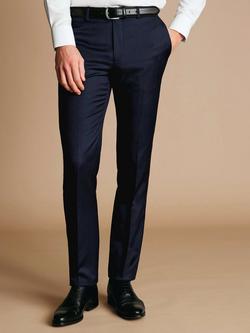 Charles Tyrwhitt Italian Super 130s Wool Luxury Suit Trousers, Dark Navy, Dark Navy