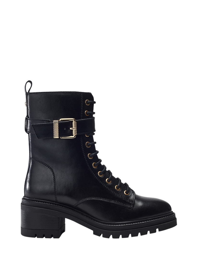 Product image 1 of 5, which shows Moda in Pelle Omana Leather Ankle Boots, Black, 3