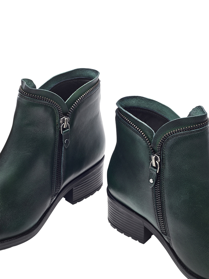 Product image 3 of 4, which shows Moda in Pelle Opulent Leather Ankle Boots, Green, 3