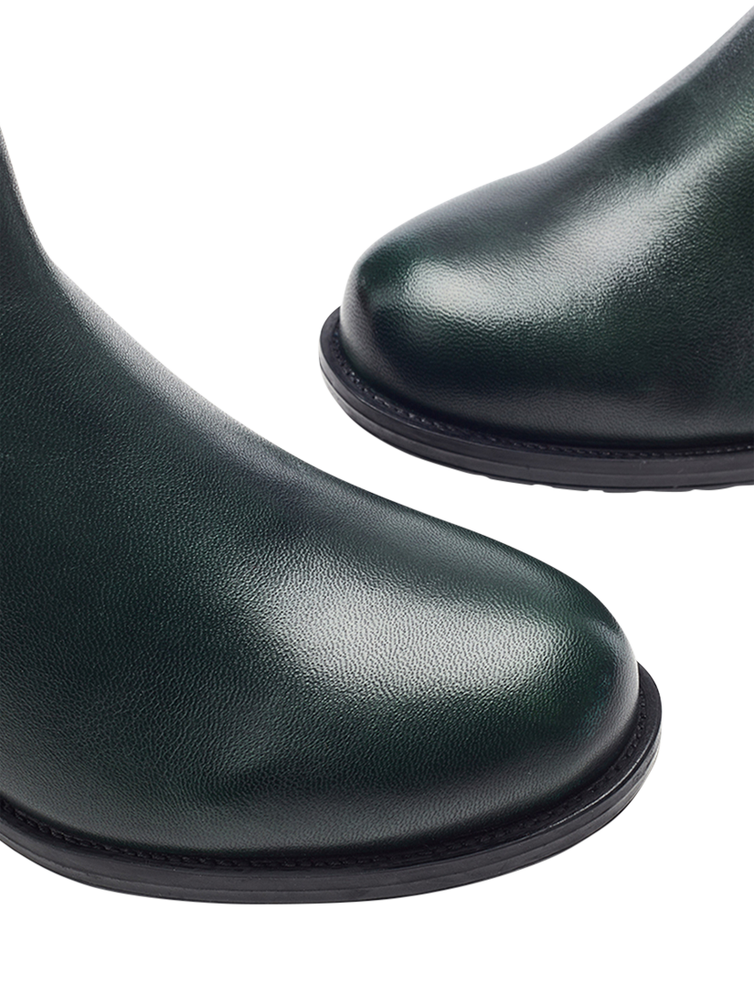 Product image 4 of 4, which shows Moda in Pelle Opulent Leather Ankle Boots, Green, 3