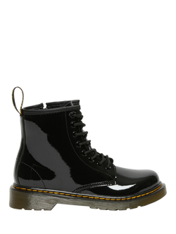 Dr. Martens Kids' 1460 Patent Leather Lace Up Boots, Black, Black